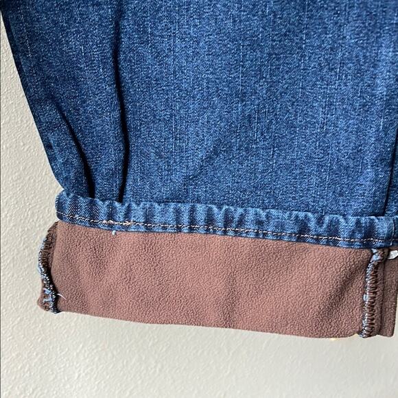 NWT Lee Men's Fleece-Lined Relaxed Straight Leg Dark Blue Jeans - Picture 6 of 6